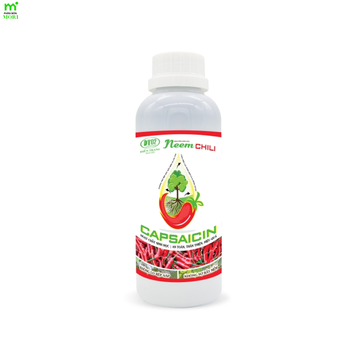Bám dính neem chili 500ml chiết suất tỏi sả ớt kiểm soát côn trùng
