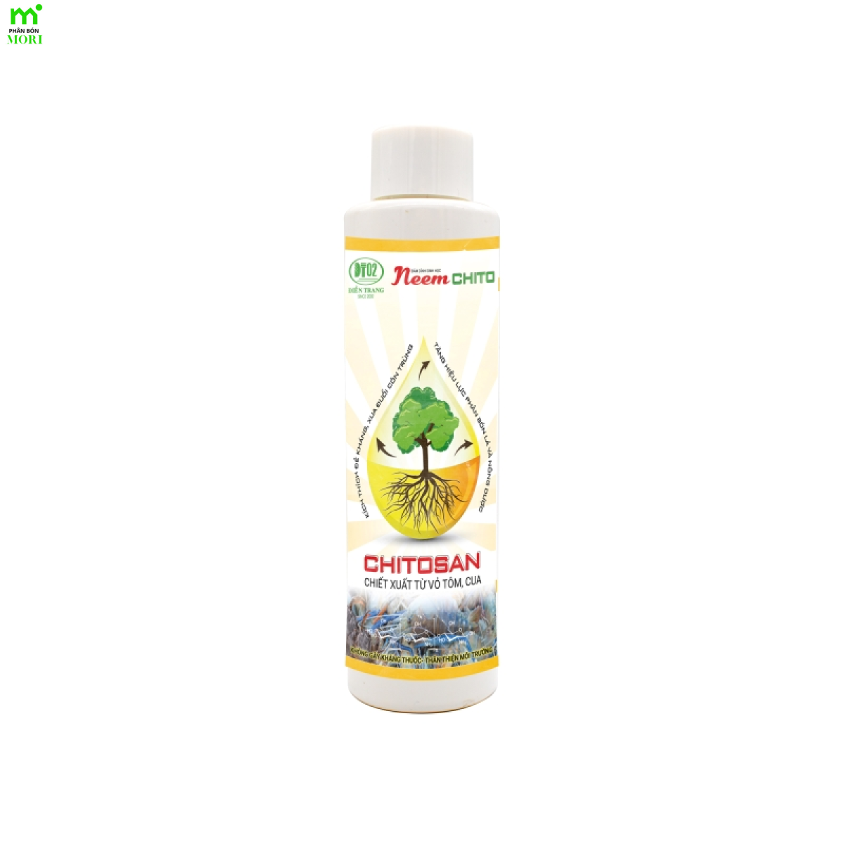 Hoạt chất sinh học Neem Chito 150ml- Phòng trừ nhện đỏ và bọ trĩ trên cây trồng
