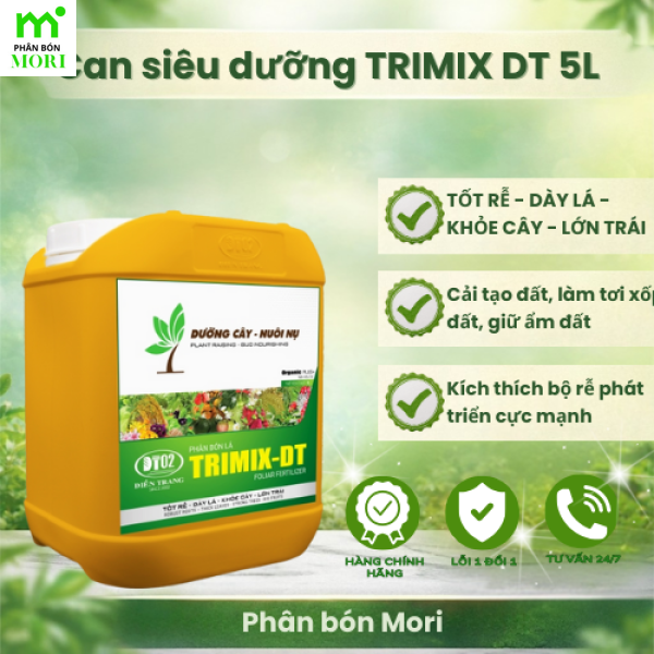 Can siêu dưỡngTRIMIX-DT CAQ 5L tốt lá dày nụ lớn trái