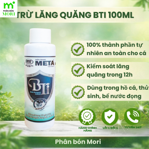 PHÂN VI SINH ĐIỀN TRANG-META BTi 100ml Bí Quyết Kiểm Soát Lăng Quăng Trong 12 Giờ