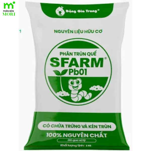 Phân Trùn Quế Hữu Có Sfarm, Dùng Để Trồng Rau Sạch Và Hoa Kiểng 2 Kg